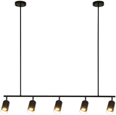 KokaiZeeKi Modern Black 5-Light Adjusted Track Pendant