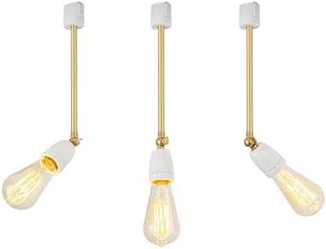 Three-Piece 180-Degree Adjustable E26 Track Lighting Set