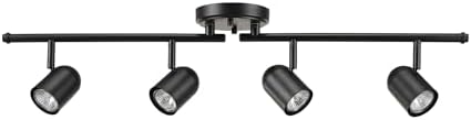 Globe Electric Roland 4-Light Foldable Track Lighting Matte Black