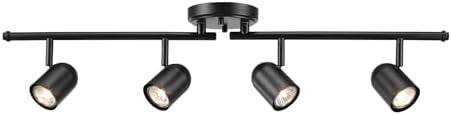 Globe Electric Roland 4-Light Foldable Track Lighting Matte Black