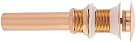 Garosa Sink Drain Rose Gold - Smooth Button No Overflow