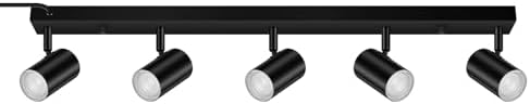 BoostArea 5 Light Track Lighting Kit Black Modern