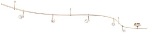 10 ft flexible monorail lighting kit with 5 adjustable frosted glass fixtures