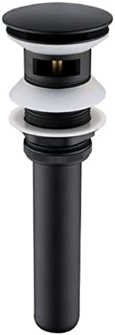 Hoyoju Pop Up Sink Drain with Overflow Bouncing Style Brass Stopper