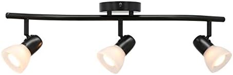 Curated Black Track Lighting with Glass - 3-Light Kitchen Fixture