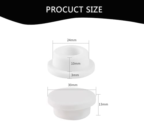 4PCS Rubber Sink Overflow Drain Cover White Universal Size
