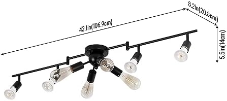 Mirrea 35 ft 4-Light Black Track Lighting Kit with Rotating Heads