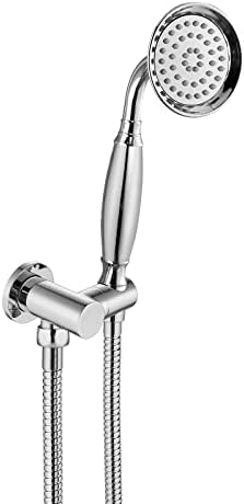 Retro Polish Chrome Telephone-Style Bracketed Shower Head