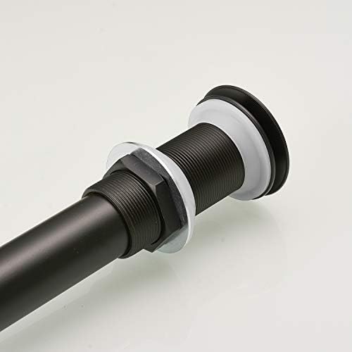 Matte Black Faucet Vessel Sink Stopper - No Overflow Push Seal Design