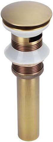 Non-Overflow Brass Sink Drain Stopper Prevent Flooding Easy to Install