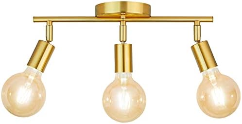 3-Light Gold Ceiling Track Lighting Kit