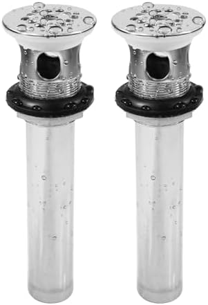 WiseWater 2 Pack Grid Drain Strainer Set for Overflow Bathroom Sink