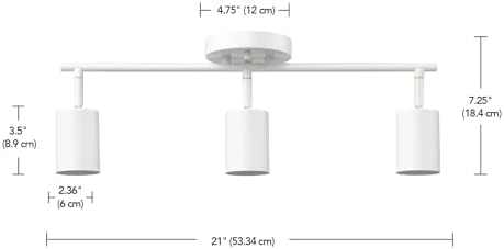 Globe Electric 21 3-Light Track Lighting with Pivoting Shades