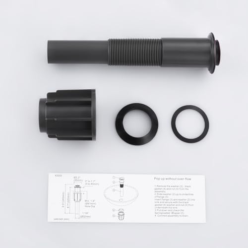 No Overflow Bath Sink Drain Stopper Oil Rubbed Bronze