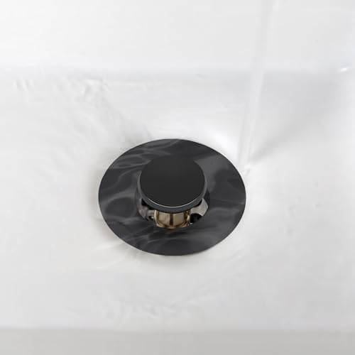 Smart Flo 2-in-1 Sink Stopper with Hair Catcher Black