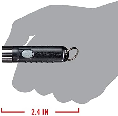 Coast KL20R 380 Lumen EDC Rechargeable Lightweight LED Keychain Flashlight Black