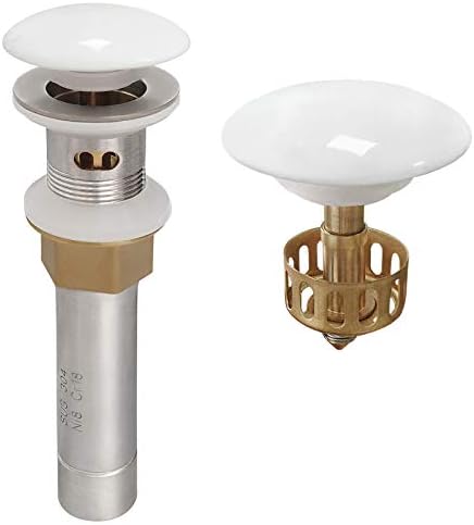 GZILA Bathroom Pop Up Drain with Hair Catcher and Overflow
