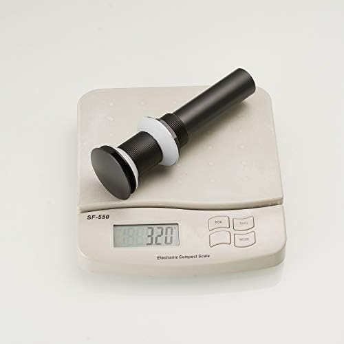 Matte Black Faucet Vessel Sink Stopper - No Overflow Push Seal Design