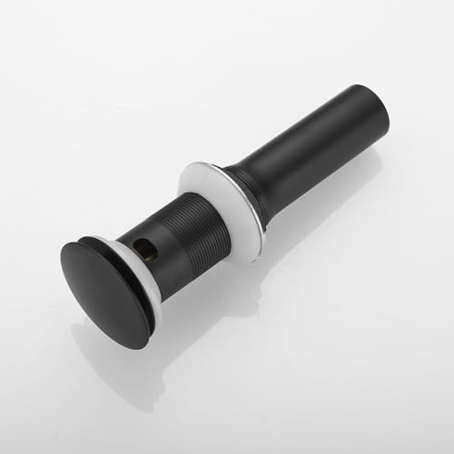 Homevacious Matte Black Sink Drain Pop Up with Overflow