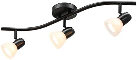 Curated Black Track Lighting with Glass - 3-Light Kitchen Fixture