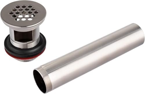 ZM Grid Drain Strainer Assembly with Overflow for Bathroom Sink Chrome Finish