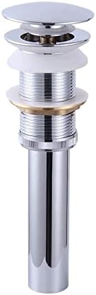 Bathroom Sink Drain Without Overflow Pop Up Stopper Polished Chrome D500021C