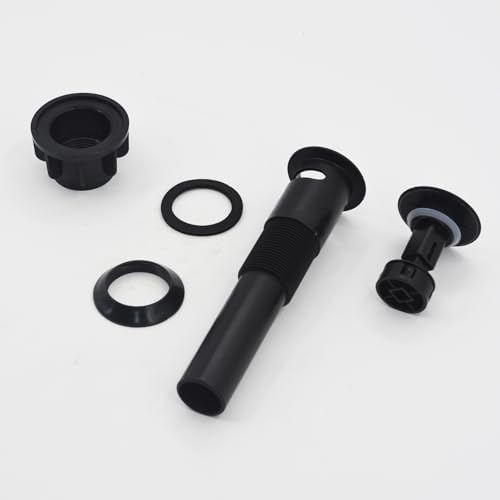 Matte Black Sink Drain with Overflow