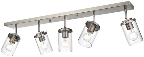 BONLICHT Modern 5-Light Adjustable Ceiling Light with Brushed Nickel
