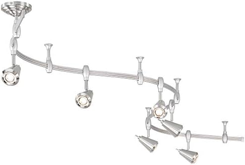 Pro Track Track Light Fixture 6 Head LED Adjustable