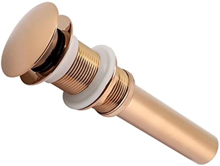 Garosa Sink Drain Rose Gold - Smooth Button No Overflow
