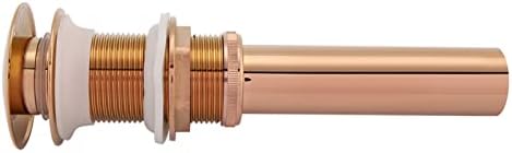 Garosa Sink Drain Rose Gold - Smooth Button No Overflow