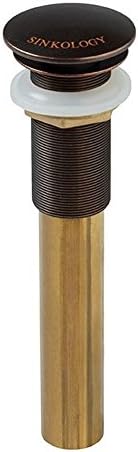 SinkSense 15 Pop-up Sink Drain in Aged Copper No Overflow