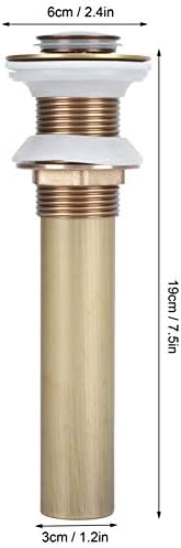 Garosa Sink Drain Anti-Clogging No Overflow Brass Stopper