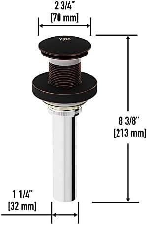 VIGO Vessel Sink Pop-Up Drain Antique Rubbed Bronze - VG07000ARB