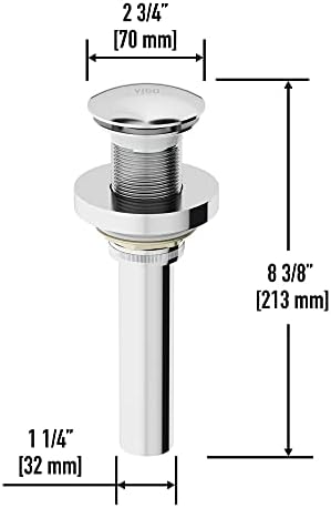 VIGO Chrome Sink Pop-Up Drain with Mounting Ring 1