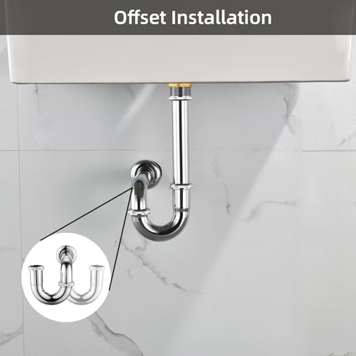 Premium Thickened Brass P-Trap for 1 14 Sink Chrome