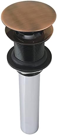 Kingston Brass Evolution Push Pop-Up Drain - No Overflow Antique Copper