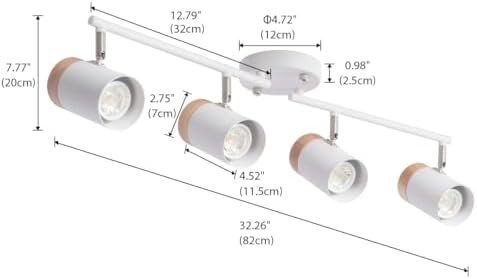 TeHenoo 4 Light Track Lighting with Flexible Arm