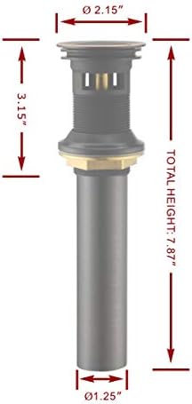Purelux Sink Drain Stopper Durable Overflow Design