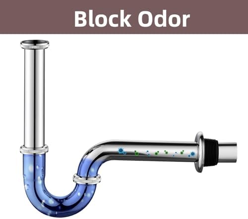 Premium Thickened Brass P-Trap for 1 14 Sink Chrome