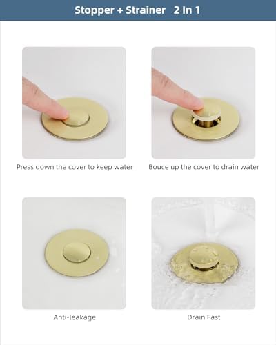 Btrx 5-in-1 Sink Stopper for 11-23 Basins