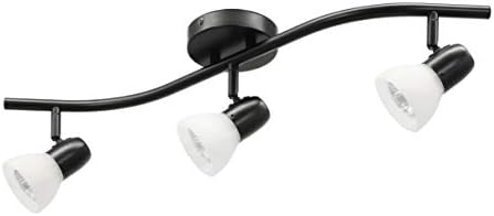 Curated Black Track Lighting with Glass - 3-Light Kitchen Fixture