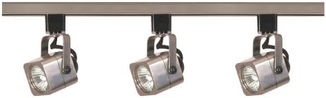 Three Lighting Track Kit for Ceiling Fans with Brushed Nickel Finish