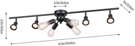 Mirrea Complete Track Lighting Kit with Adjustable Heads for Ceiling