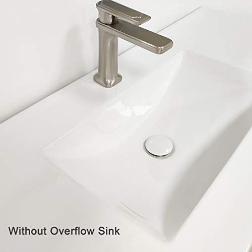 Vessel Sink Drain White - Anti-Clog No Overflow Premium Quality