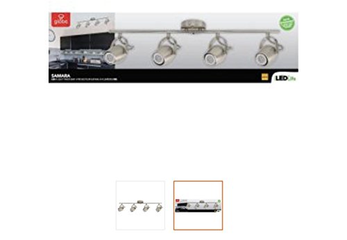 Globe Electric Samara Collection 4-Light Track Lighting with GU10 Bulb