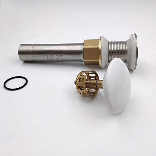 Vessel Sink Drain White - Anti-Clog No Overflow Premium Quality