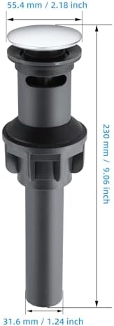 iFealClear 2 Pack Pop Up Drain Stopper with Overflow