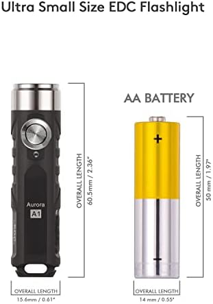 Rovvyvon Aurora A1-G4 Keychain Flashlight 650 Lumen Upgradable Rechargeable Waterproof
