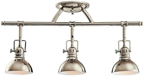 Kichler Hatteras Bay 3 Light Halogen Fixed Rail Light in Polished Nickel